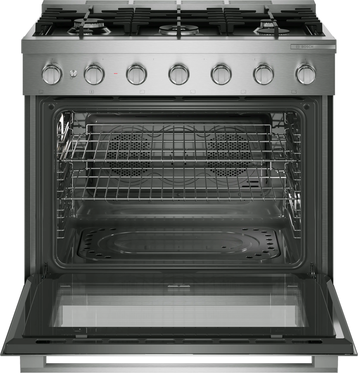 Bosch HGS5657UC industrial style gas range product gallery image 1