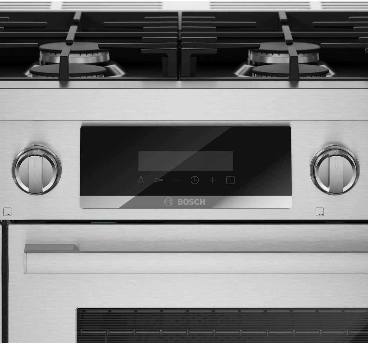 Bosch HDS8857UC dual fuel range telescopic rack detail