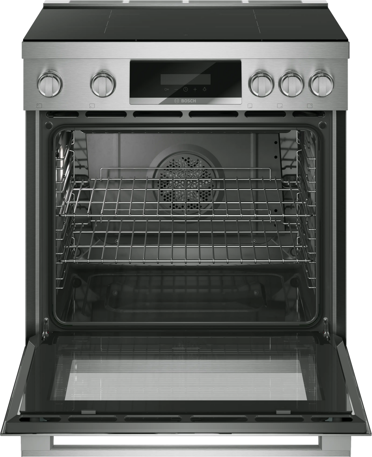 Bosch HIS8057U induction range angled view