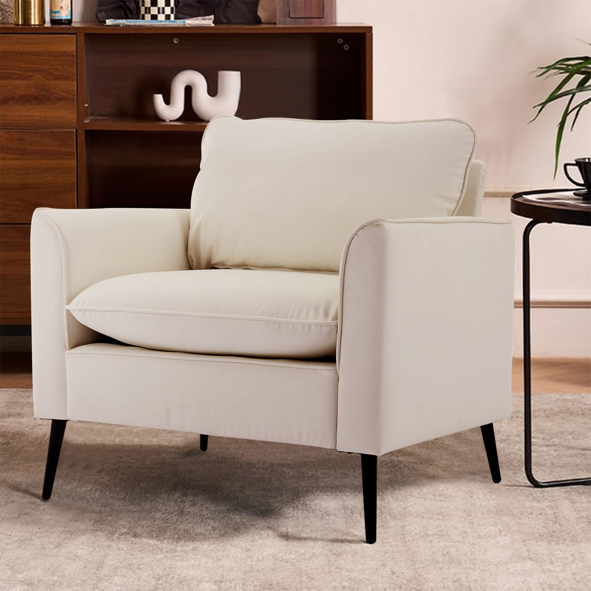 Nordic Retro Light Luxury Upholstered Sofa Chair