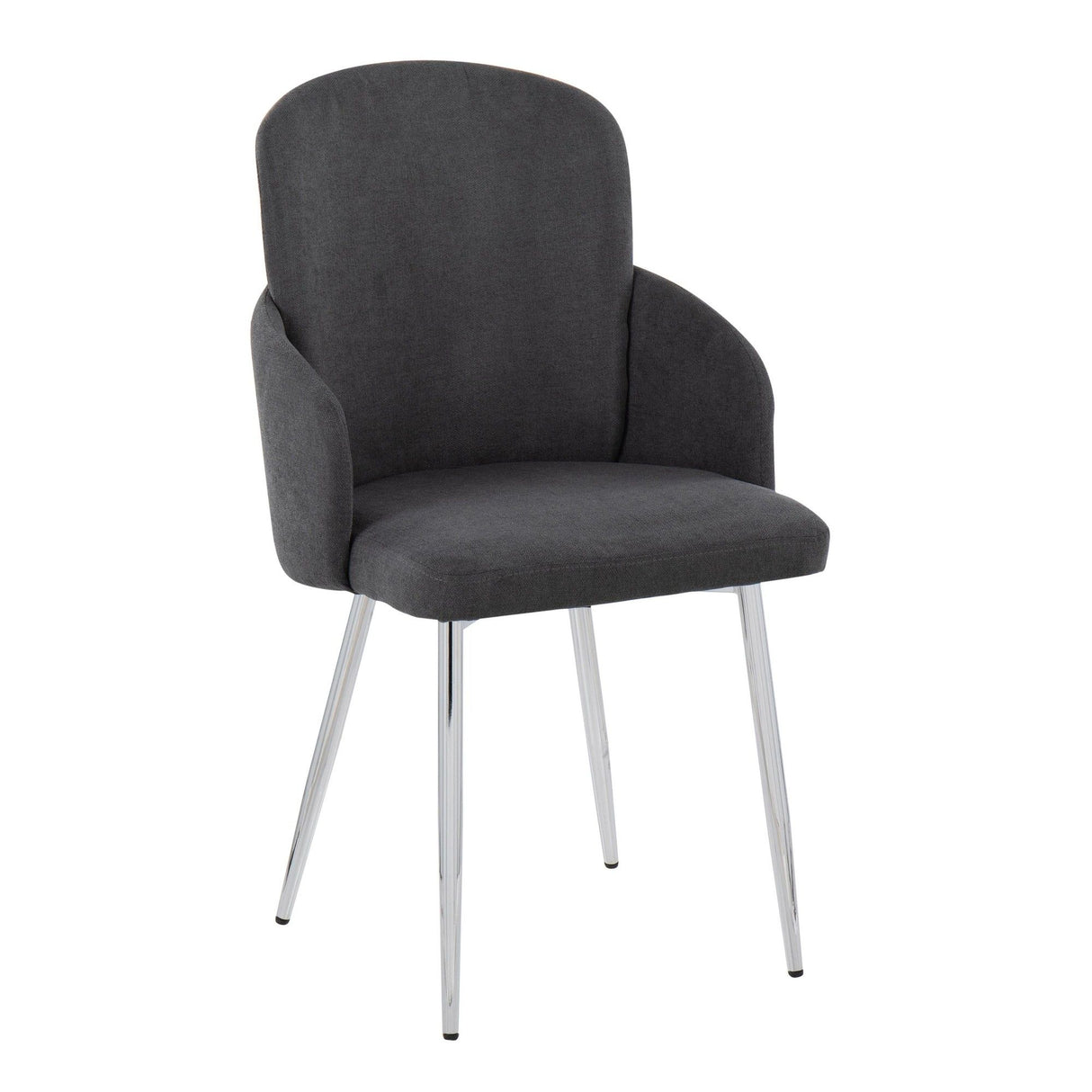Dahlia - Contemporary Dining Chair (Set of 2) - Chrome Metal