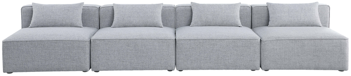 Cube - Linen Modular 4 Seat Armless Sofa