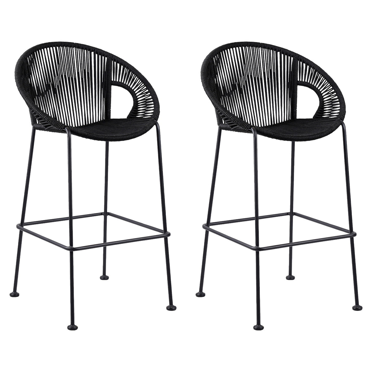 Acapulco - Indoor Outdoor Steel Bar Stool With Rope Set