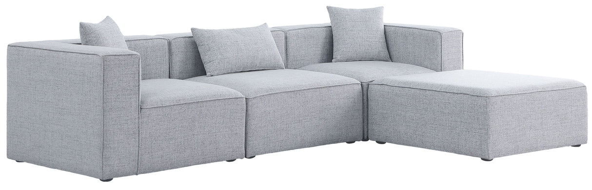 Cube - Linen 4 Piece Modular Sectional With Chaise