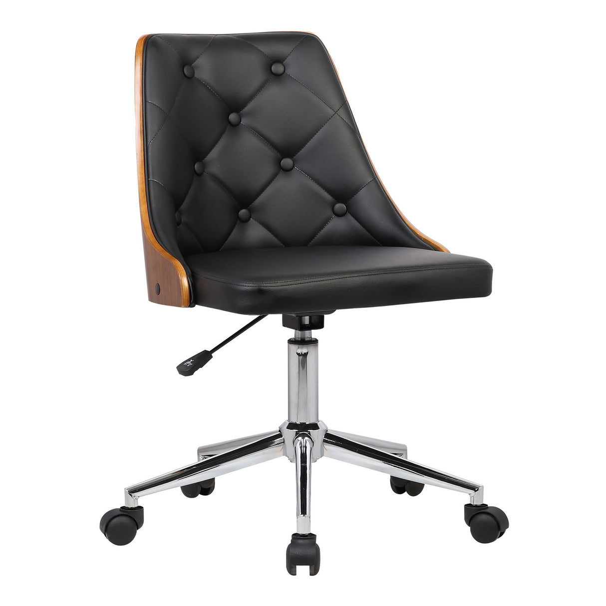 Diamond - Office Chair Veneer Back - Chrome / Black