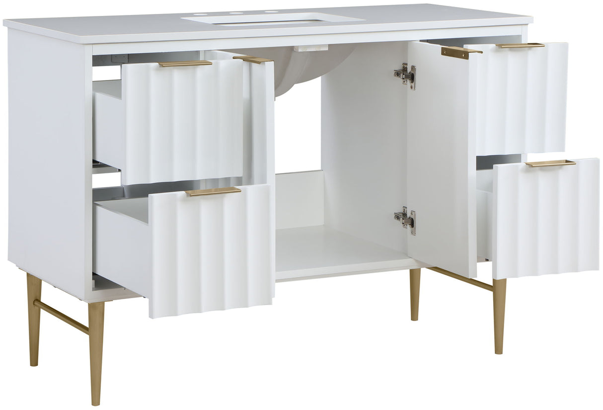 Modernist - Bathroom Vanity With Gold Legs