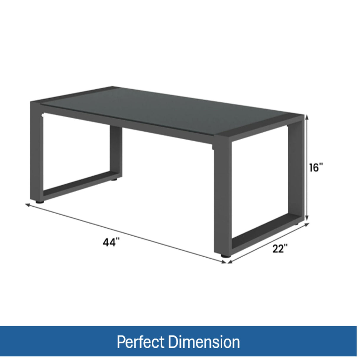Modern All-Weather Outdoor Coffee Table