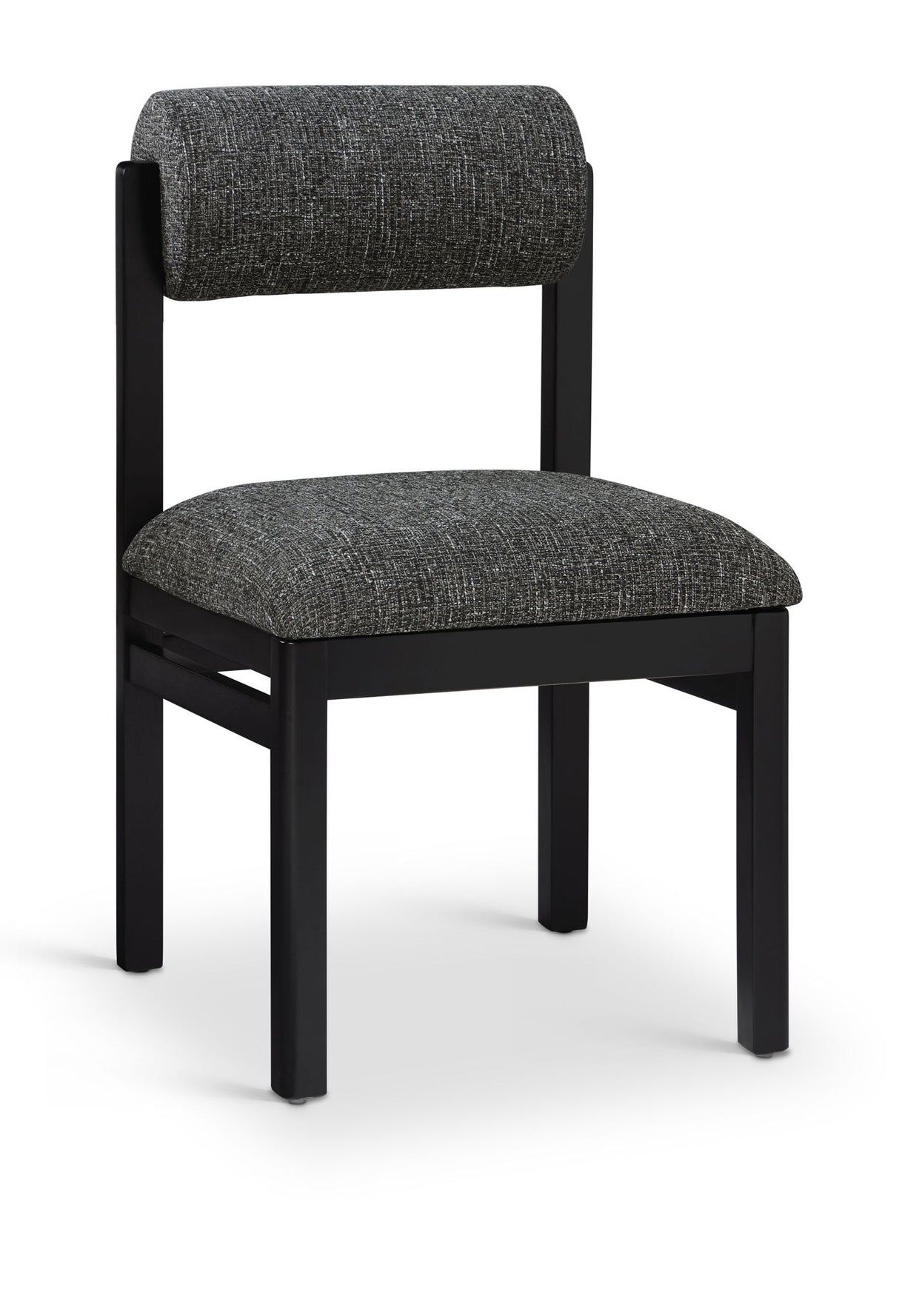 Roundhill - Fabric Dining Chair (Set of 2) - Black Frame