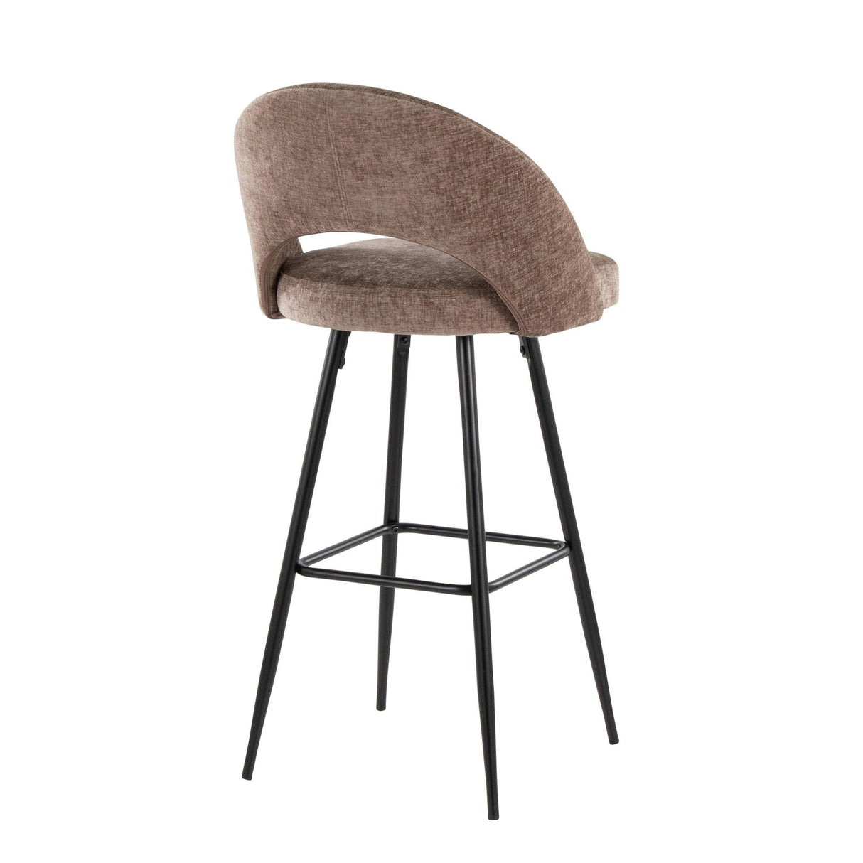 Renee - Upholstered Fixed-Height Barstool (Set of 2) - Black Base