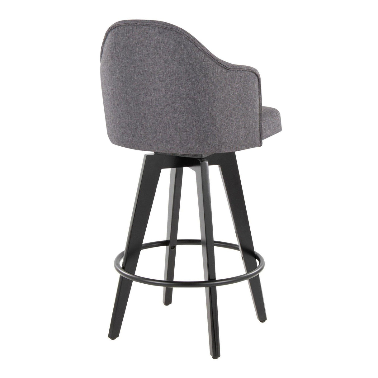 Ahoy - Fixed-Height Counter Stool (Set of 2) - Black Bamboo Legs