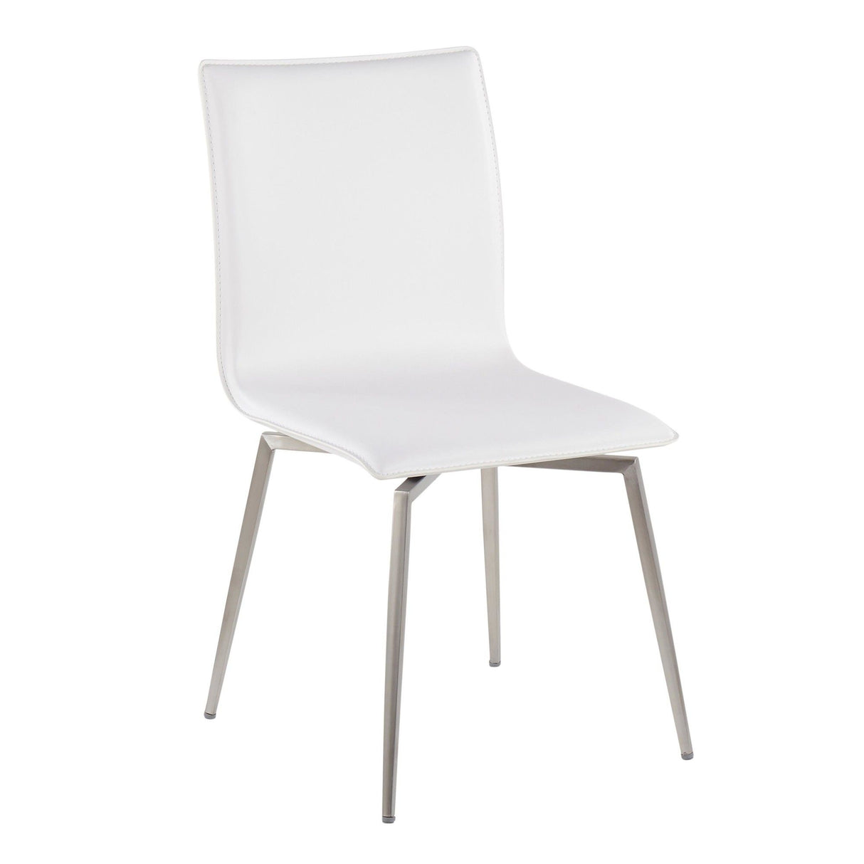 Fuji - Mason Upholstered Swivel Dining Set - Stainless Steel
