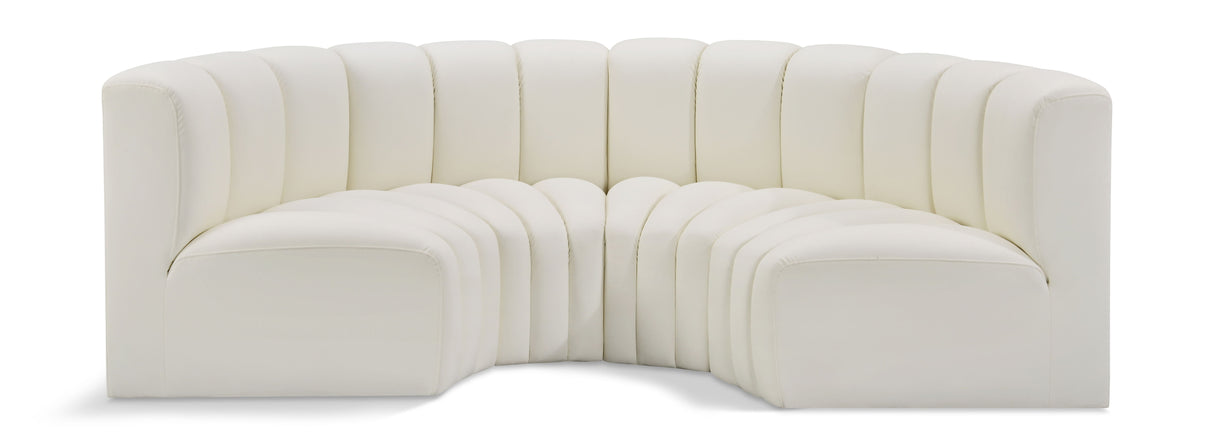 Arc - Faux Leather 4 Piece U-Shaped Modular Sofa