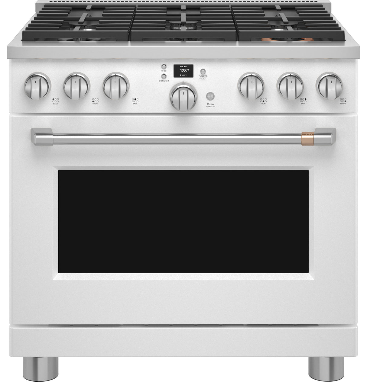 Caf(eback)(TM) 36" Smart Dual-Fuel Commercial-Style Range with 6 Burners (Natural Gas) - (C2Y366P4TW2)