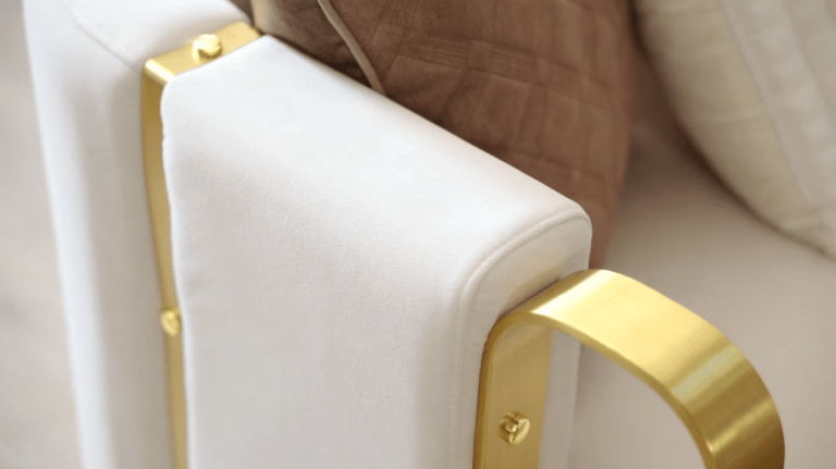 HD-3156 - Loveseat - White / Gold