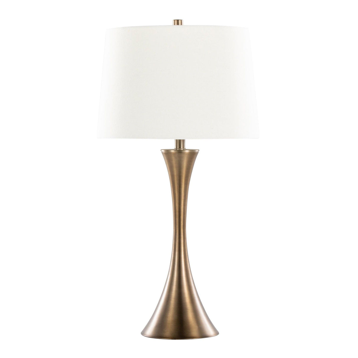 Lenuxe - 29" Metal Table Lamp (Set of 2) - Textured Linen Shade
