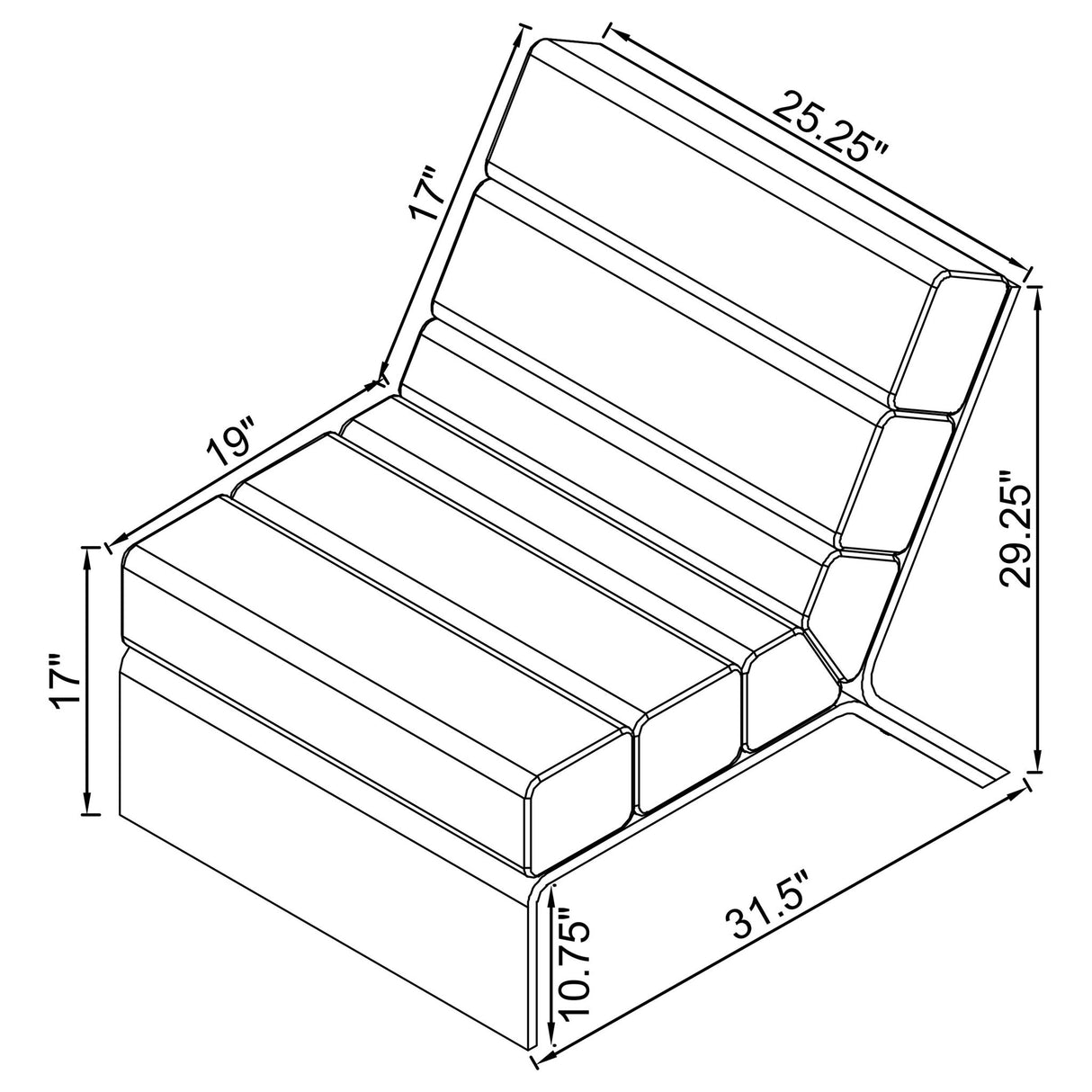 Freeman - Armless Chair