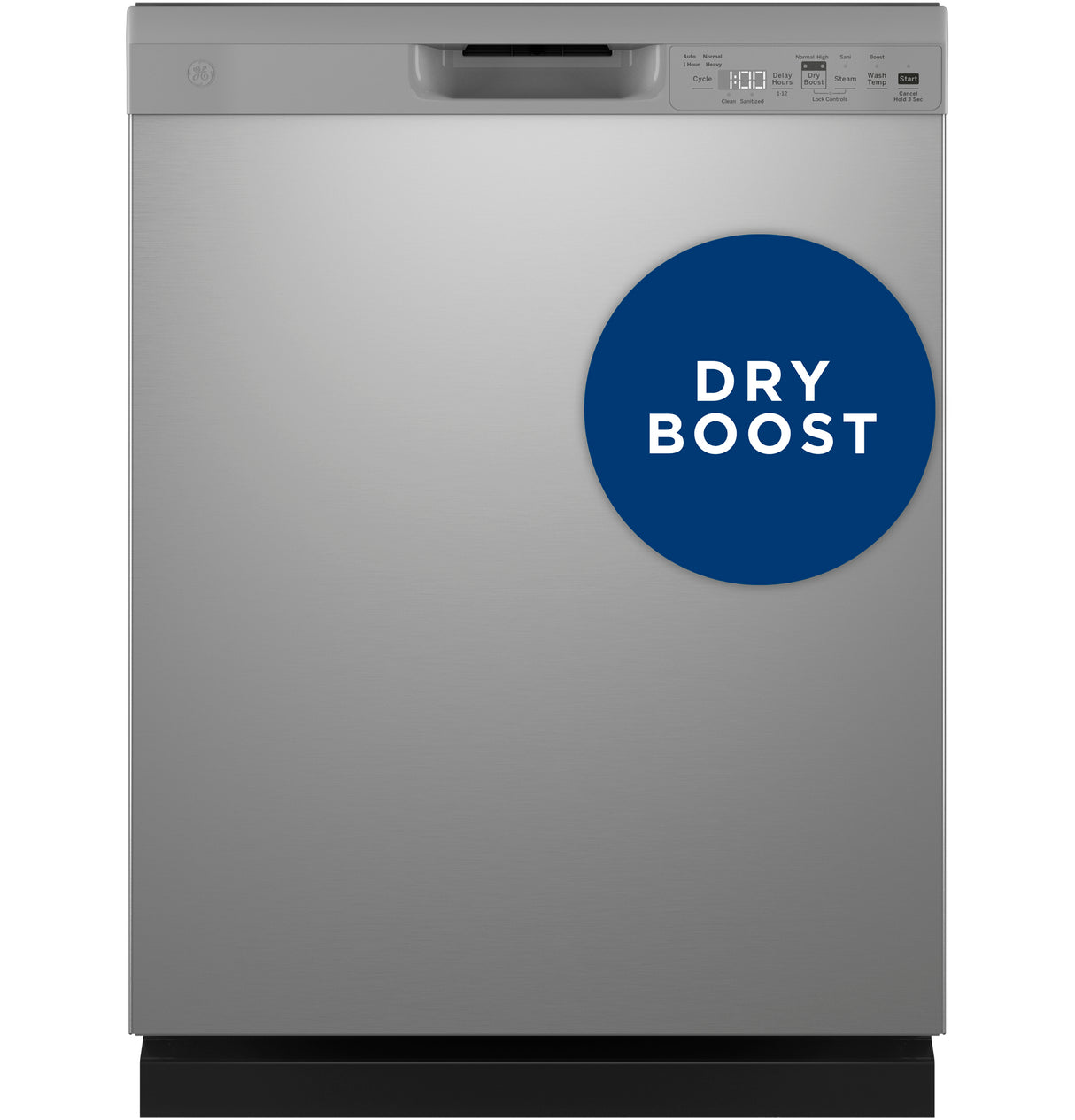 GE GDF550PSRSS - 24 in. Front Control Flush-Mount Dishwasher with 52 dBa Sound Level, Dry Boost & Pocket Handle - Stainless Steel
