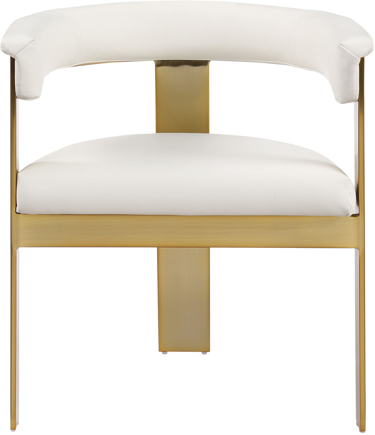Romeo - Faux Leather Dining Chair With Gold Base (Set of 2)