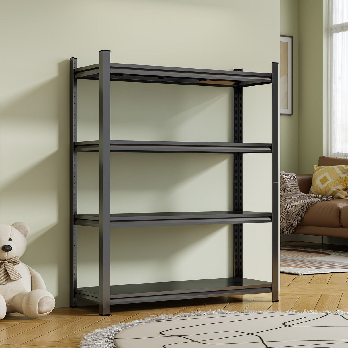 Tall Storage Shelf, Adjustable Height Storage Rack