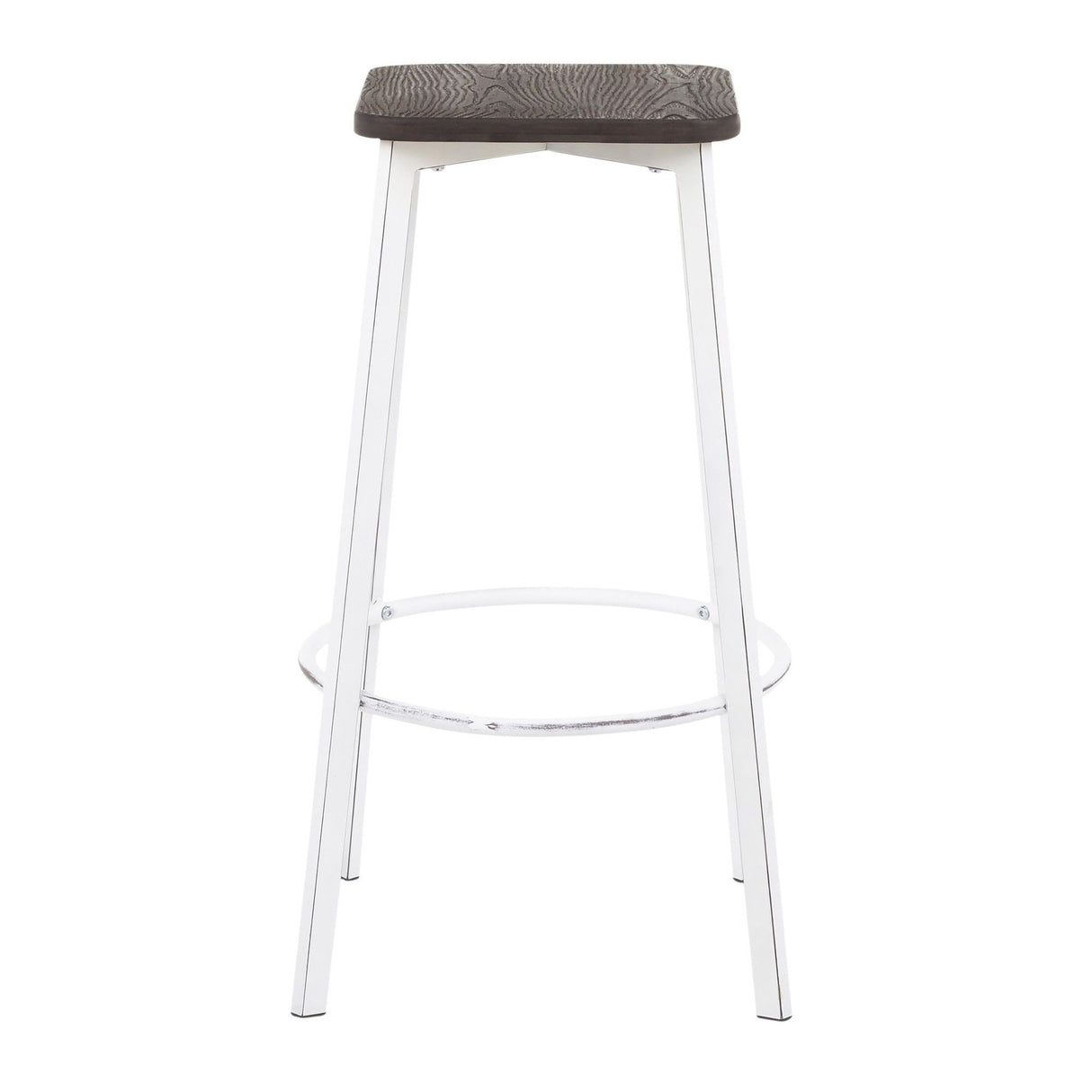 Clara - Industrial Square Barstool (Set of 2) - Wood-Pressed Grain Bamboo