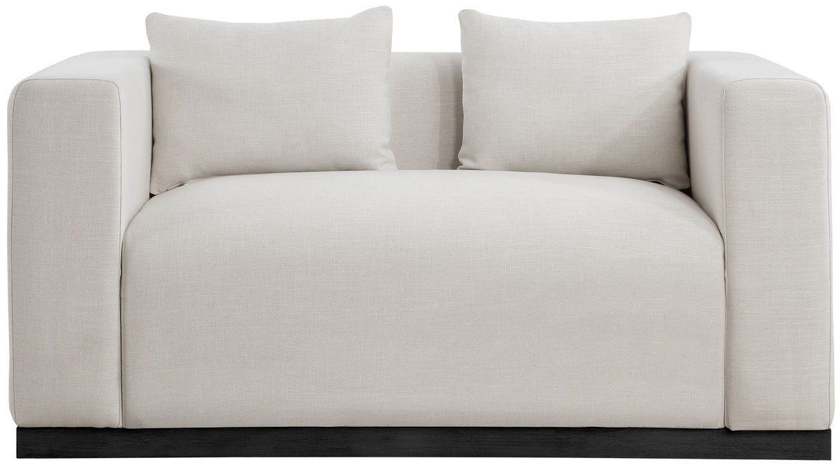 Alfie - Linen Textured Fabic Loveseat