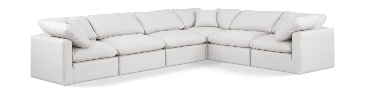 Indulge - Faux Leather 6 Piece Modular Corner Sectional