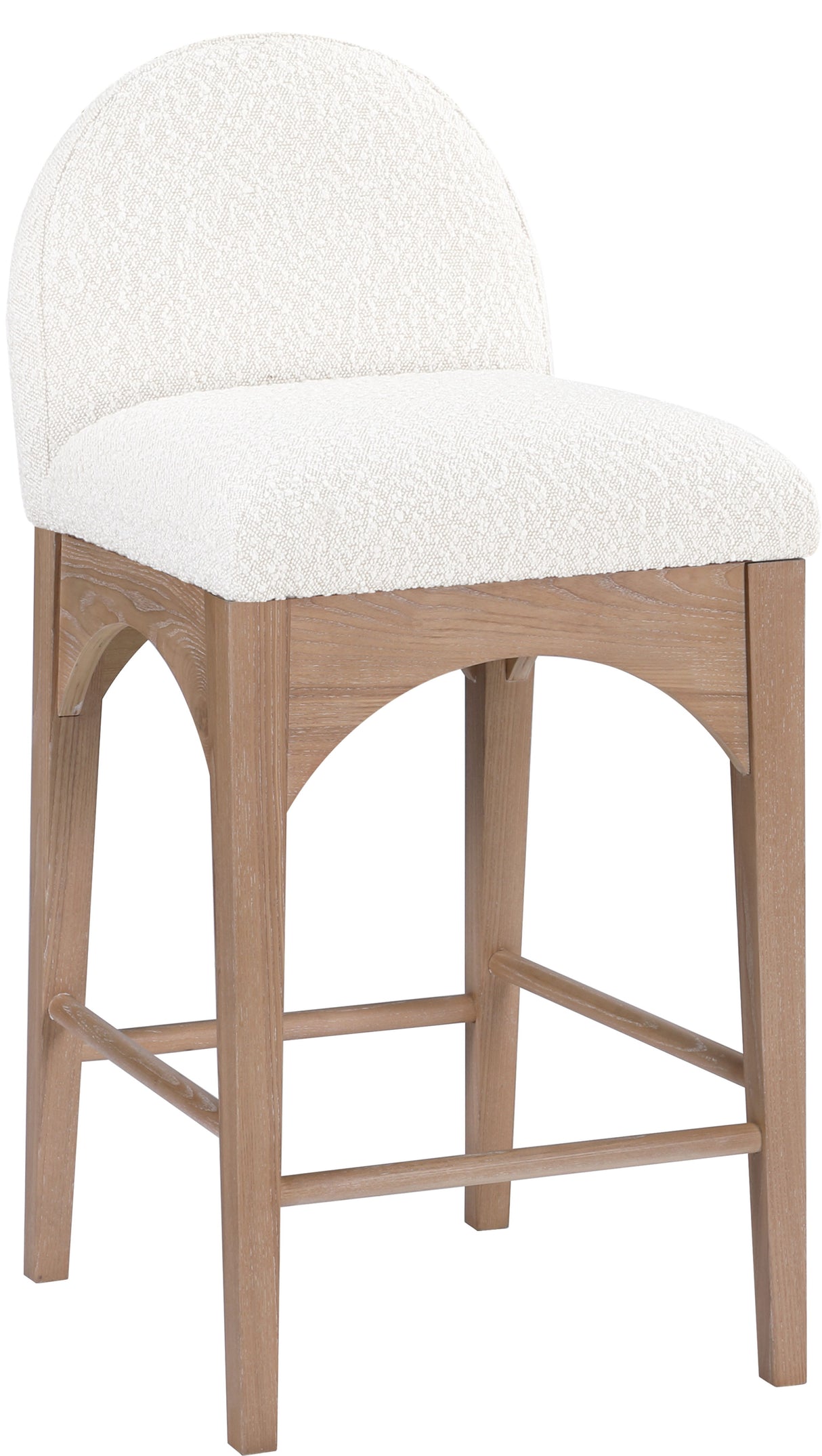 Waldorf - Boucle Stool With Natural Legs