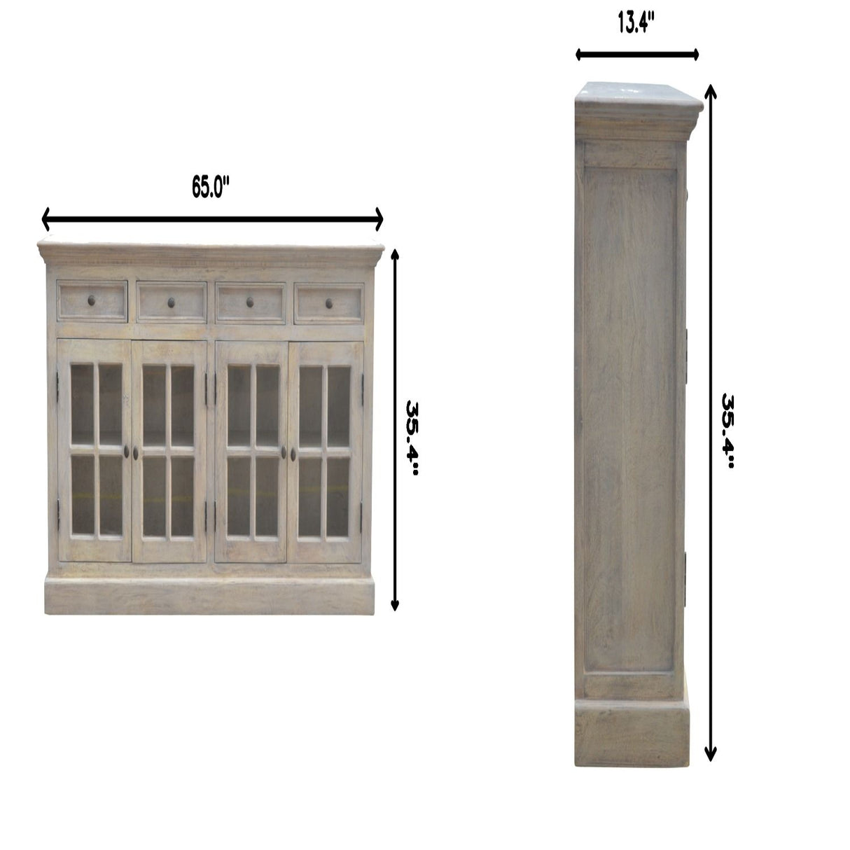 Glazed Sideboard - Gray