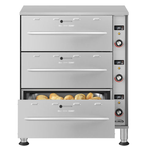 Three-Drawer Commercial Free Standing Warming Drawer in Stainless-Steel (KM-WD-M3)