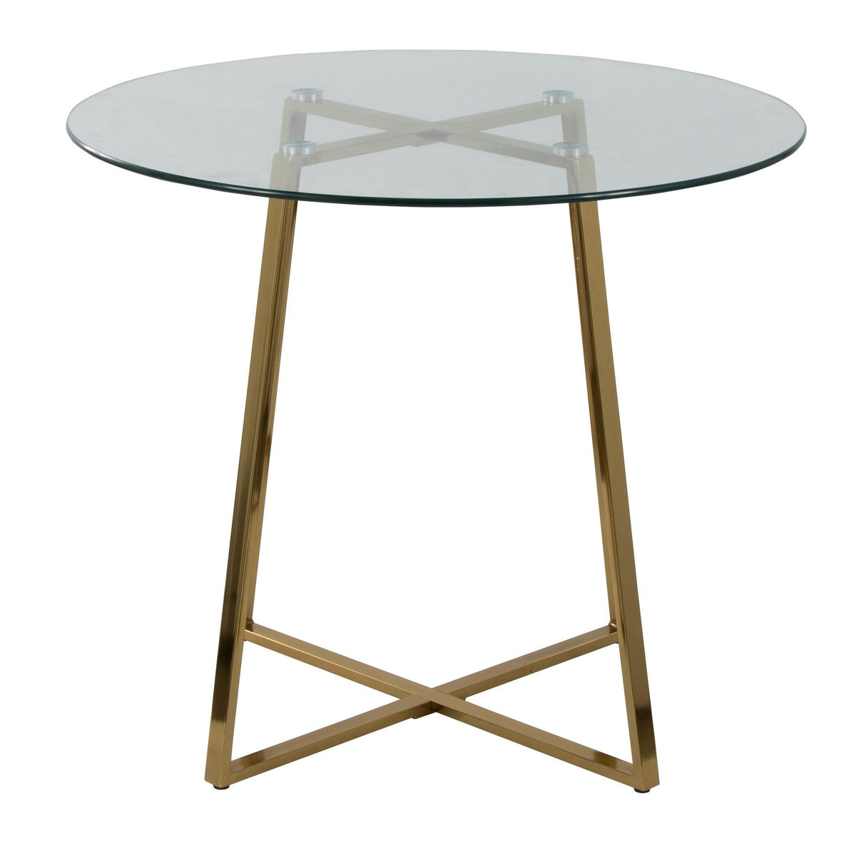 Cosmo - Contemporary/Glam Dinette Table - Tempered Glass Top