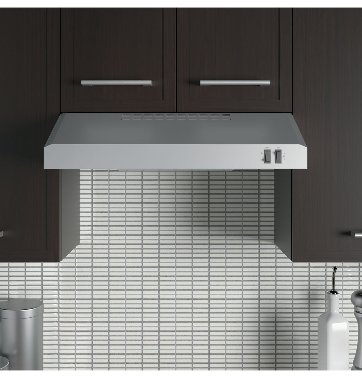 GE JVX3240SJSS - 24 in. Convertible Standard Style Under the Cabinet Range Hood with 200 CFM, 2 Fan Speeds & 1 Incandescent Light - Stainless Steel