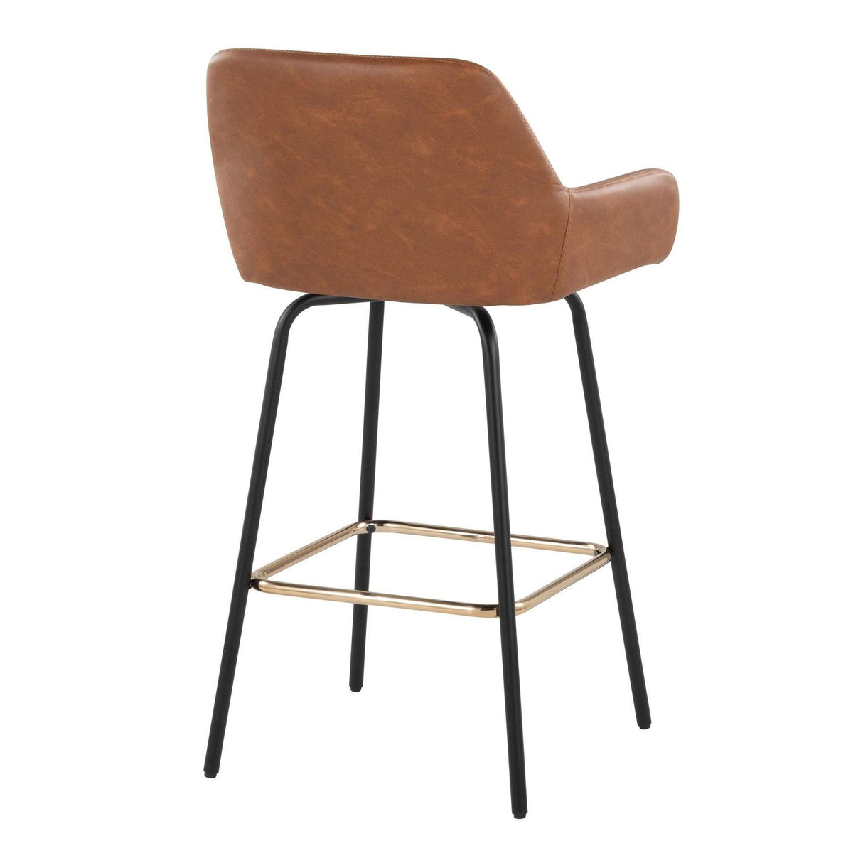 Daniella - 24" Fixed-Height Counter Stool (Set of 2) - Black Metal
