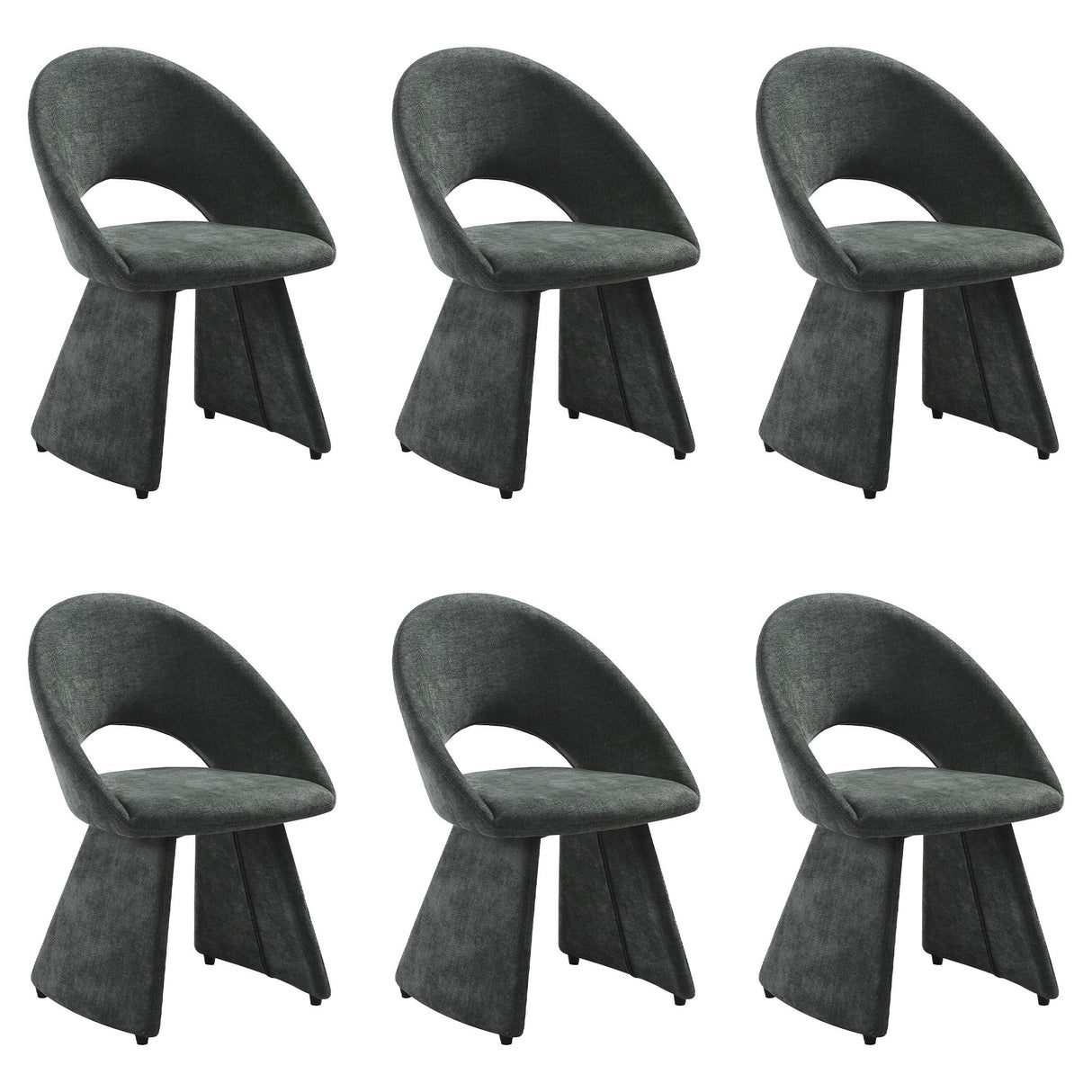 Angelina - Modern Curved Back Upholstered Dining Chair