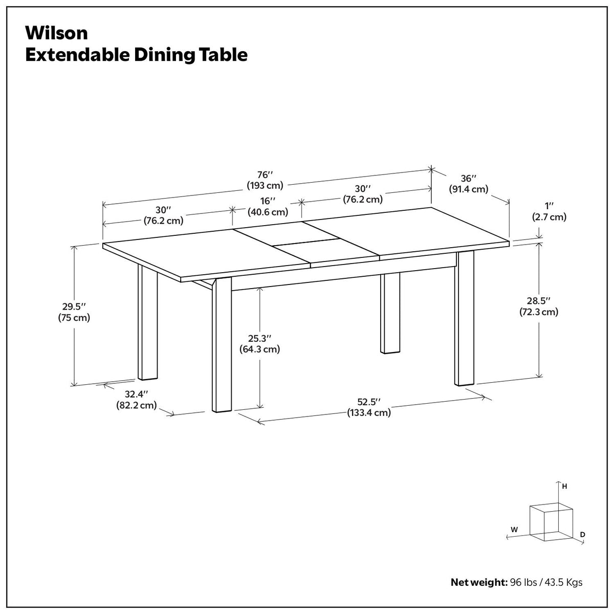 Wilson - Handcrafted Dining Table