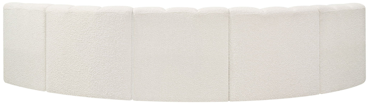 Arc - Boucle Fabric 5 Piece U-Shaped Modular Sofa