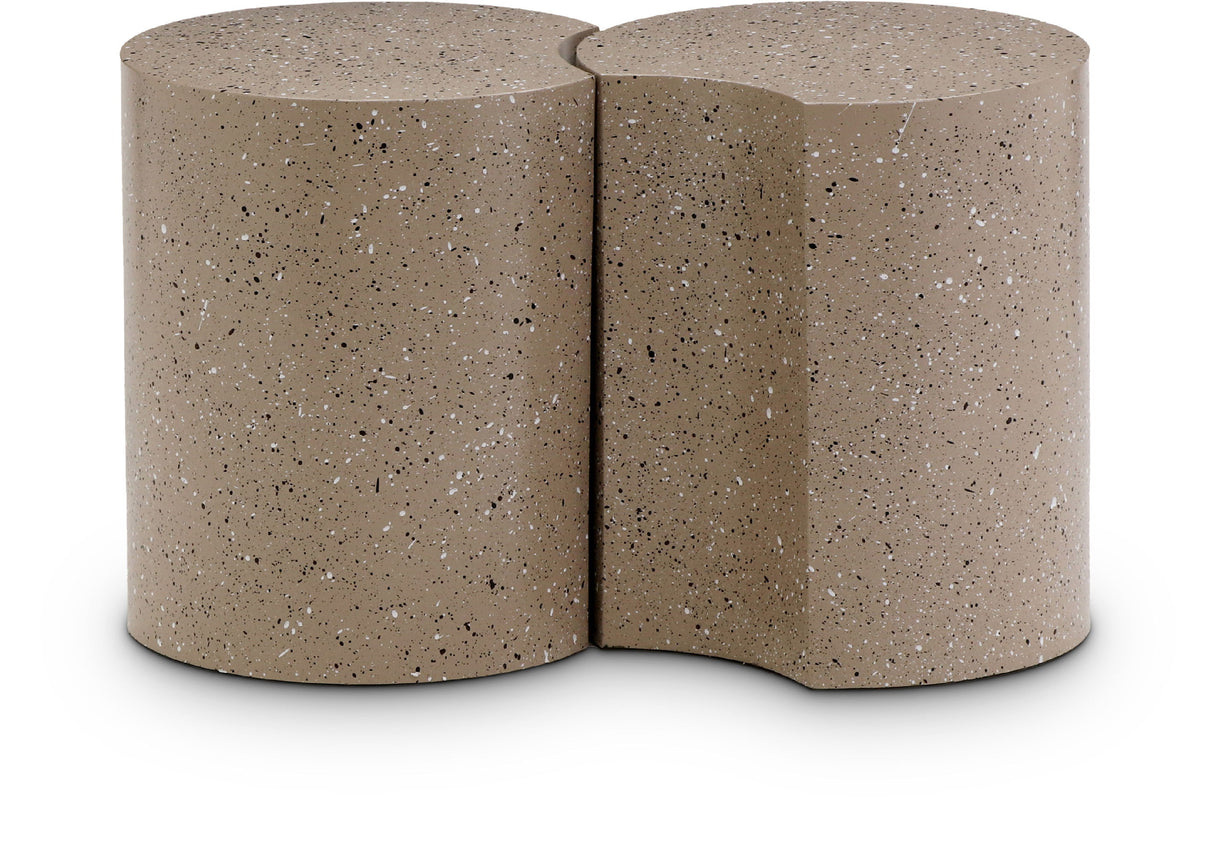Dimple - 2 Piece Modular End Table - Terazzo Finish