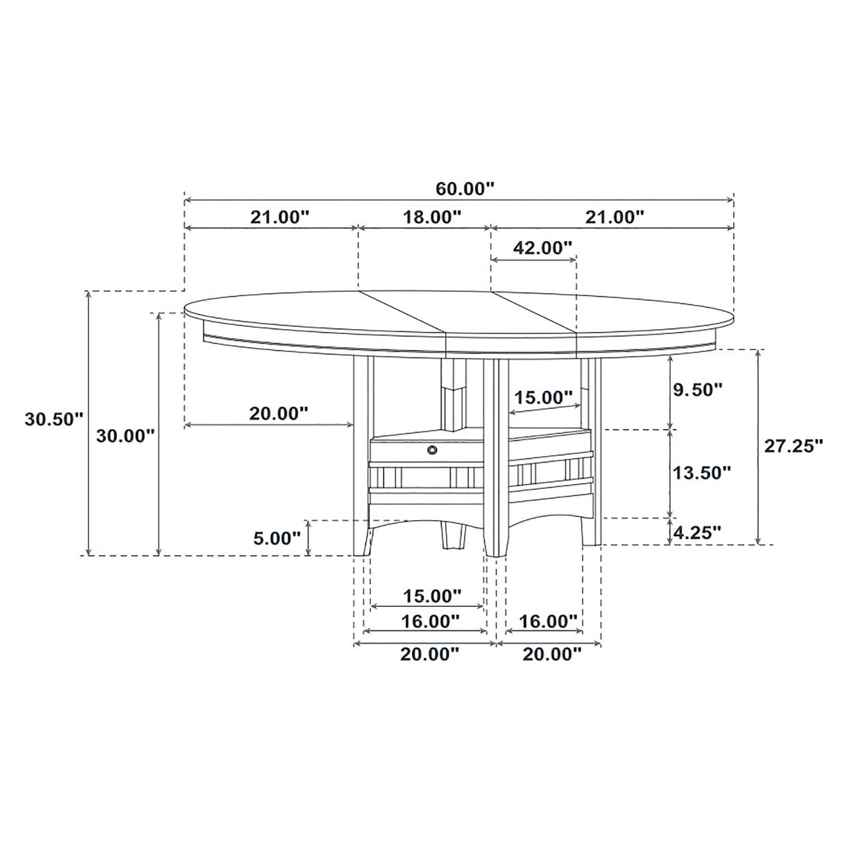 Hester - 5 Piece Dining Set - Espresso