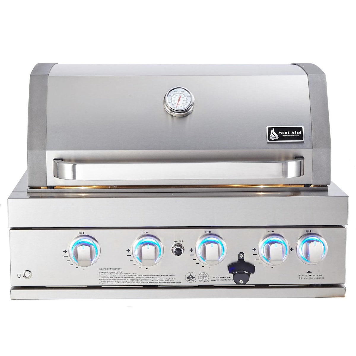 Mont Alpi 400 32-Inch Built-In Natural Gas Grill - MABi400