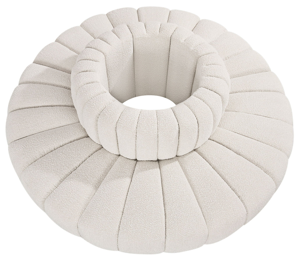 Arc - Boucle Fabric 8 Piece Round Modular Sofa