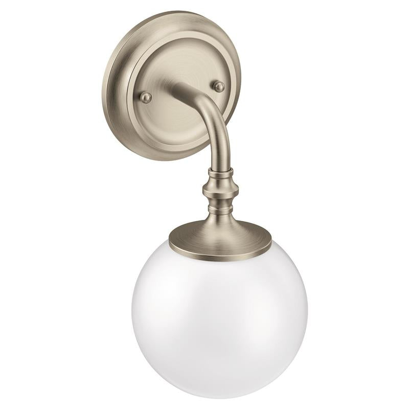 Colinet Brushed nickel one globe bath light - (YB0561BN)