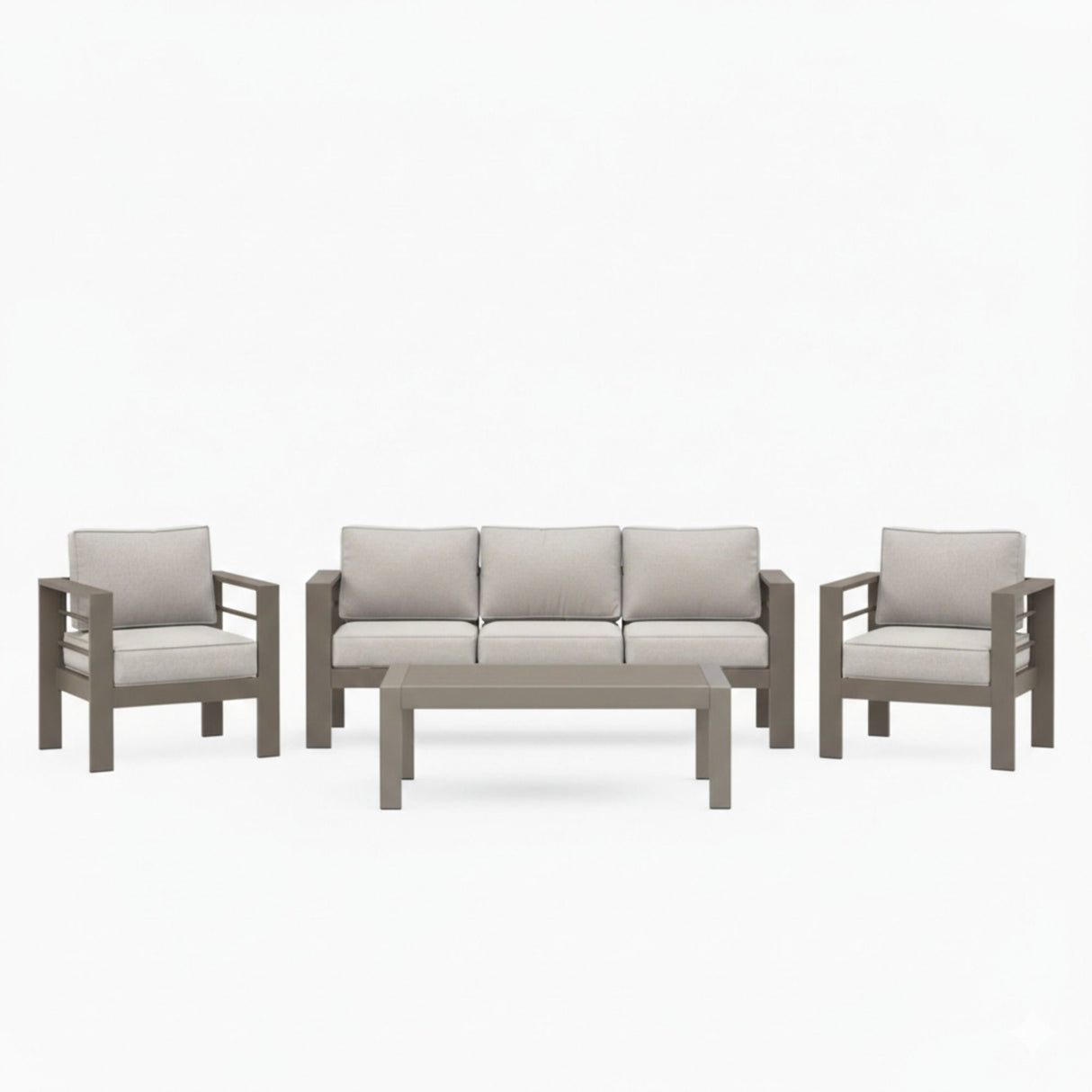 Outdoor Patio Set, All-Weather With Thick Cushions