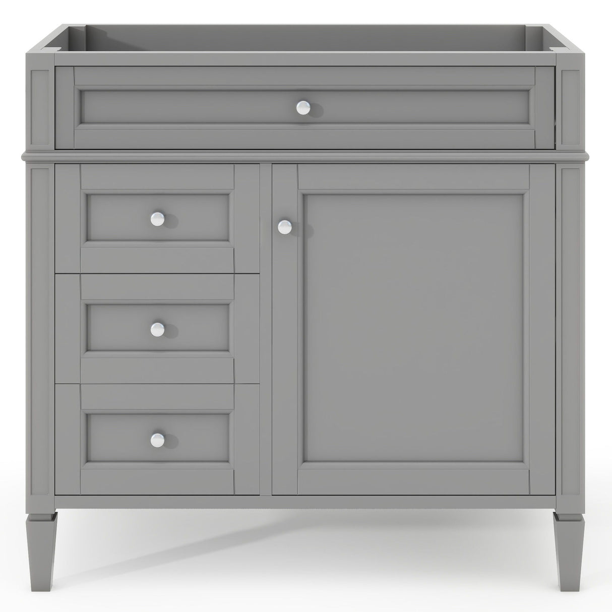 Bathroom Vanity With 2 Drawers And Tip-Out Drawer, Storage Cabinet