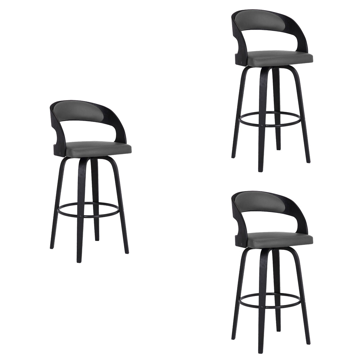 Shelly - 26" Counter Height Swivel Bar Stool With Black Frame