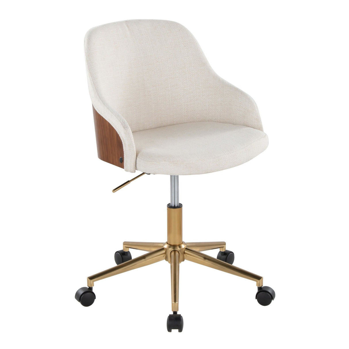 Bacci - Office Chair - Gold Metal Base