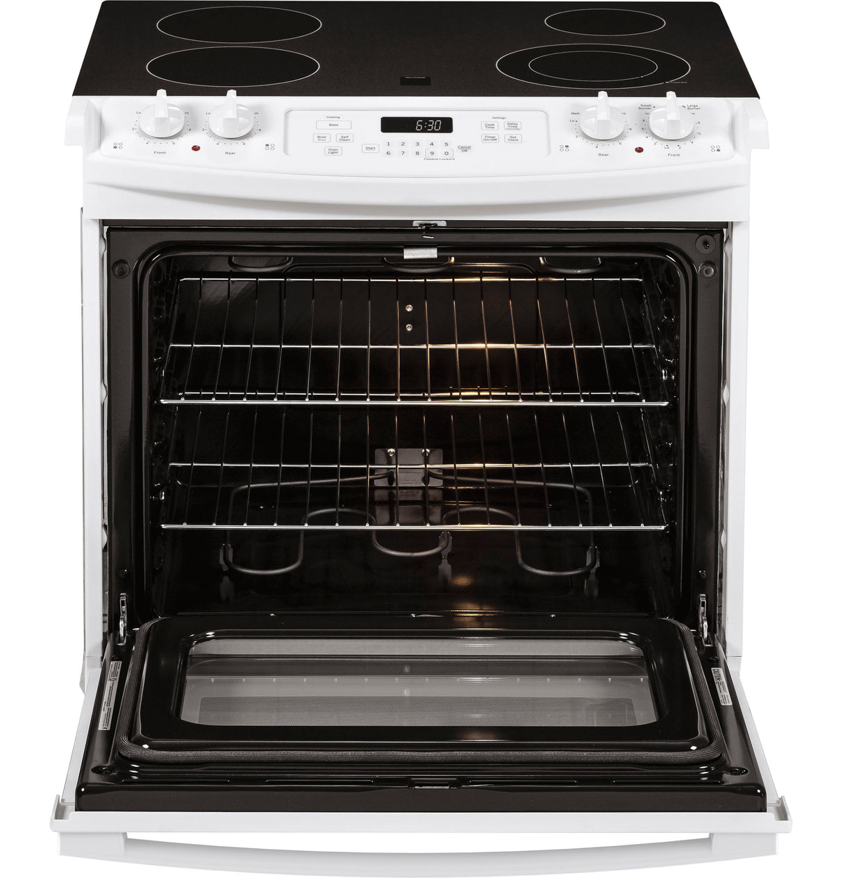 GE JD630DTWW - 30 in. 4.4 cu. ft. Drop-In Electric Range with Smoothtop Burners - White