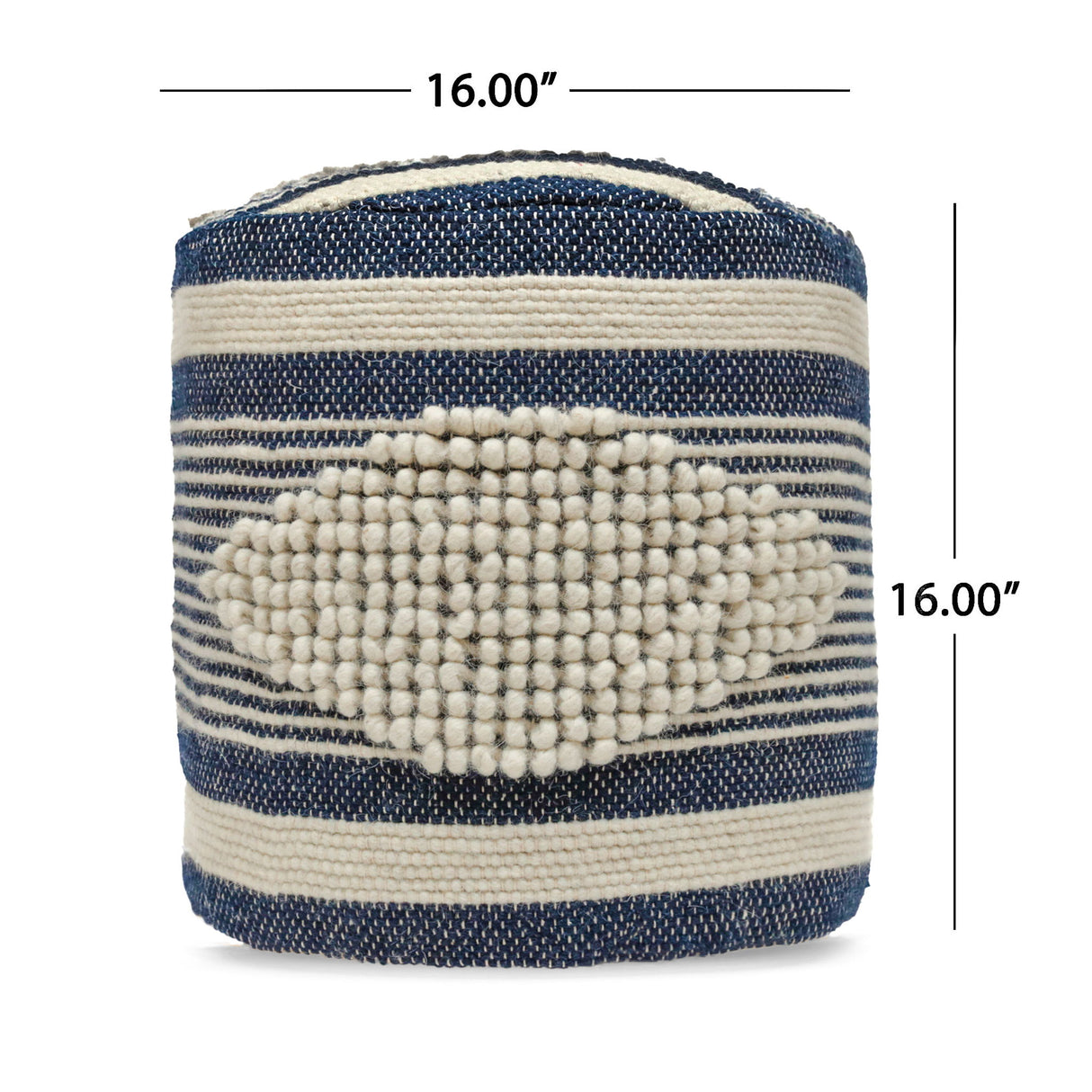 Diamond - Handcrafted Cylindrical Pouf