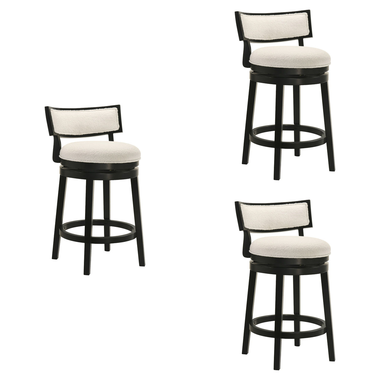 Noely - Modern Farmhouse Swivel Wood Counter Height Kitchen Bar Stool