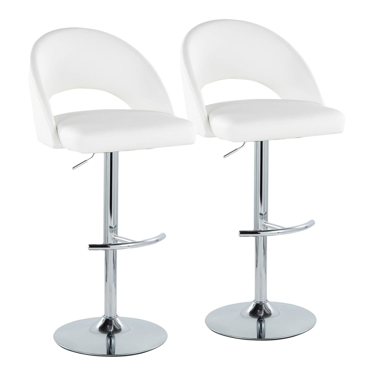 Renee - Adjustable Barstool (Set of 2) - Chrome Base