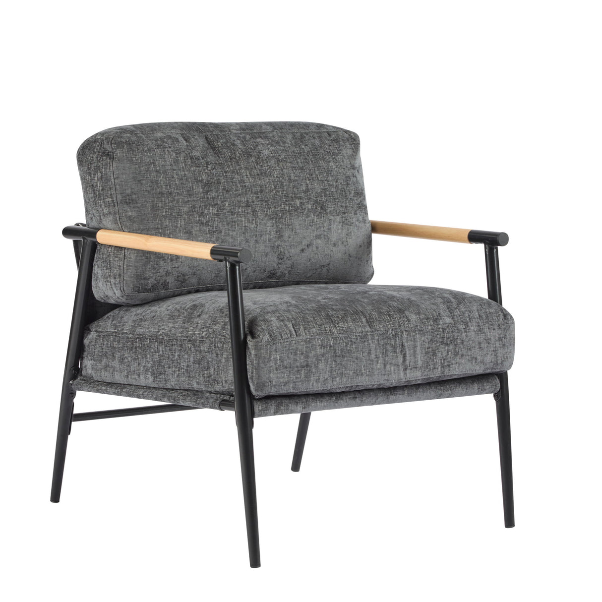 Modern Accent Chair With Cushions, Cozy Seating