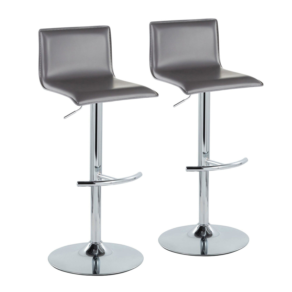 Mara - Adjustable Barstool (Set of 2) - Chrome Metal